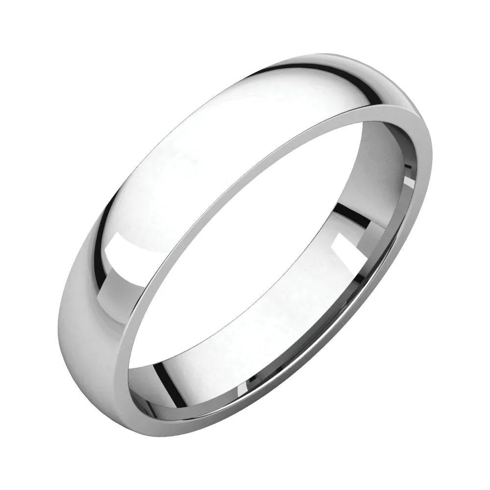Platinum 4mm Light Comfort Fit Band, Size 10