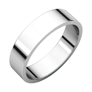 Platinum 5mm Flat Band, Size 10