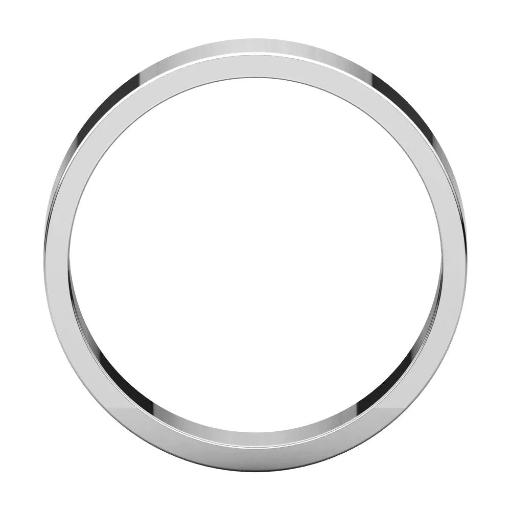 Platinum 5mm Flat Band, Size 10