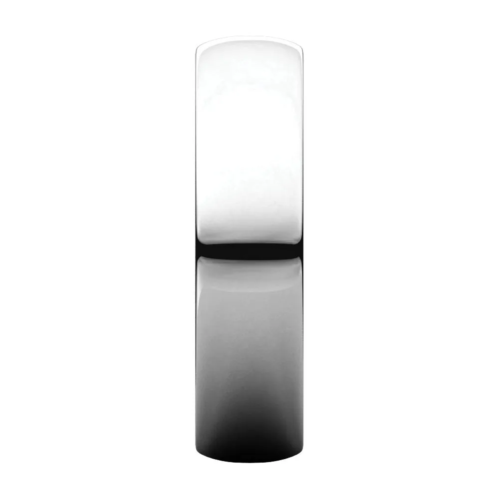Platinum 5mm Half Round Light Band, Size 5