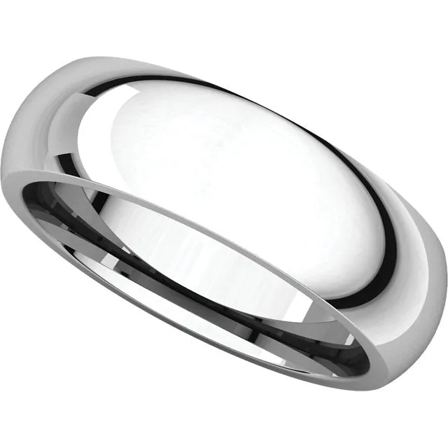 Platinum 6mm Comfort Fit Band, Size 11