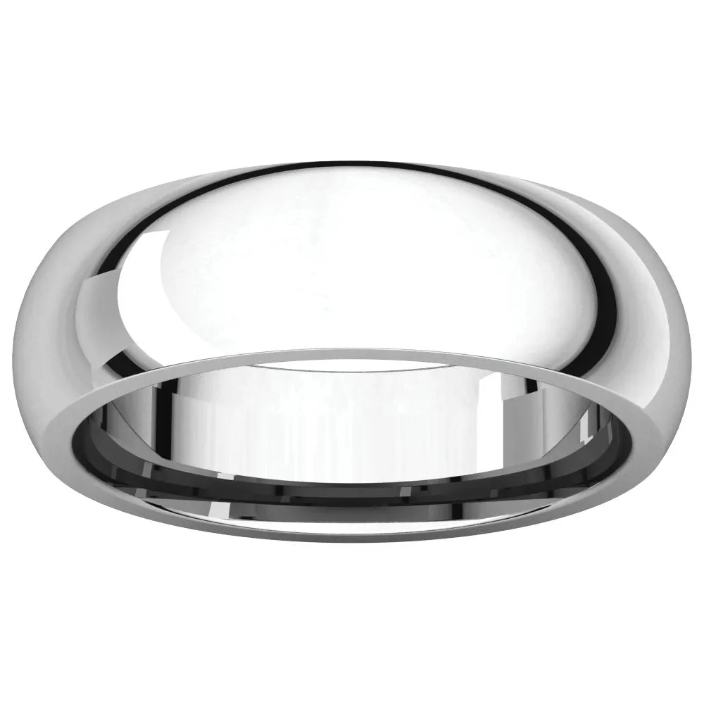 Platinum 6mm Comfort Fit Band, Size 11