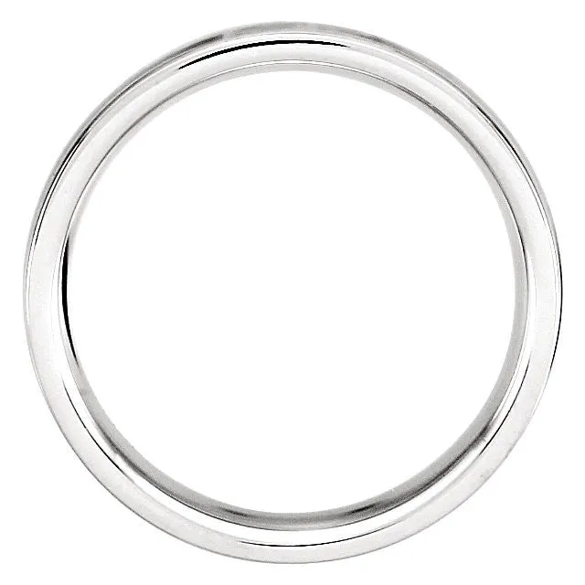 Platinum 6mm Fancy Carved Band with Satin Finish Size 10.00