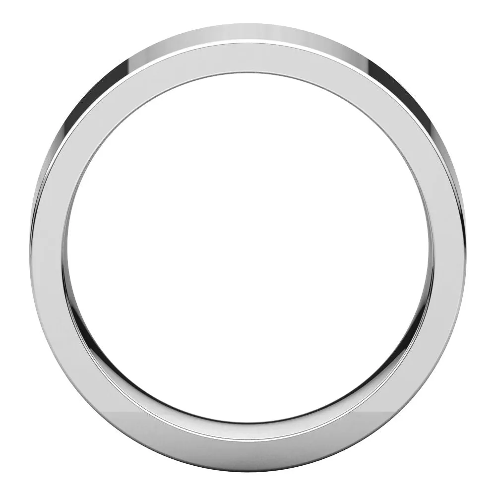 Platinum 6mm Flat Comfort Fit Band, Size 5