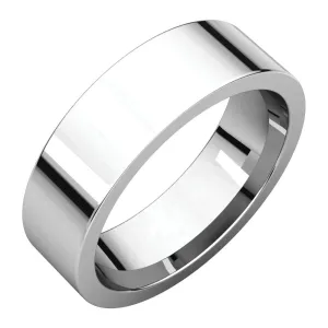 Platinum 6mm Flat Comfort Fit Band, Size 5