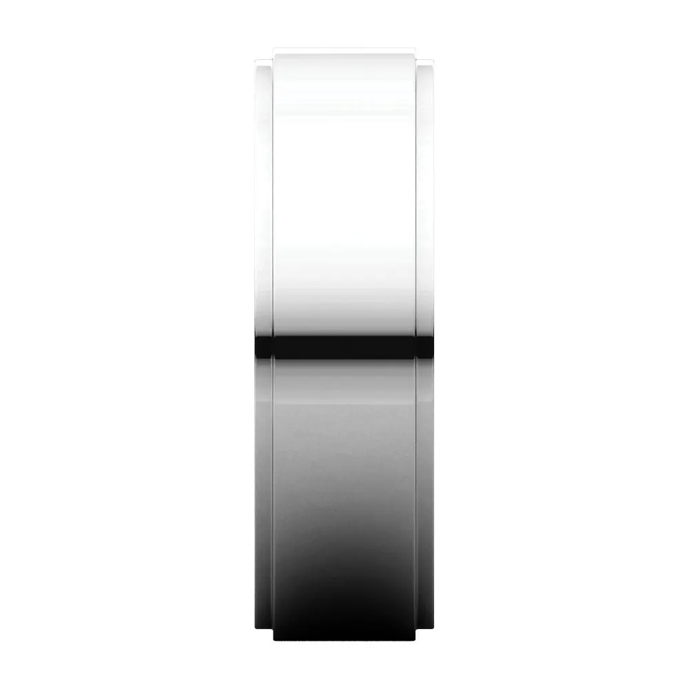 Platinum 6mm Flat Edge Band, Size 10.5