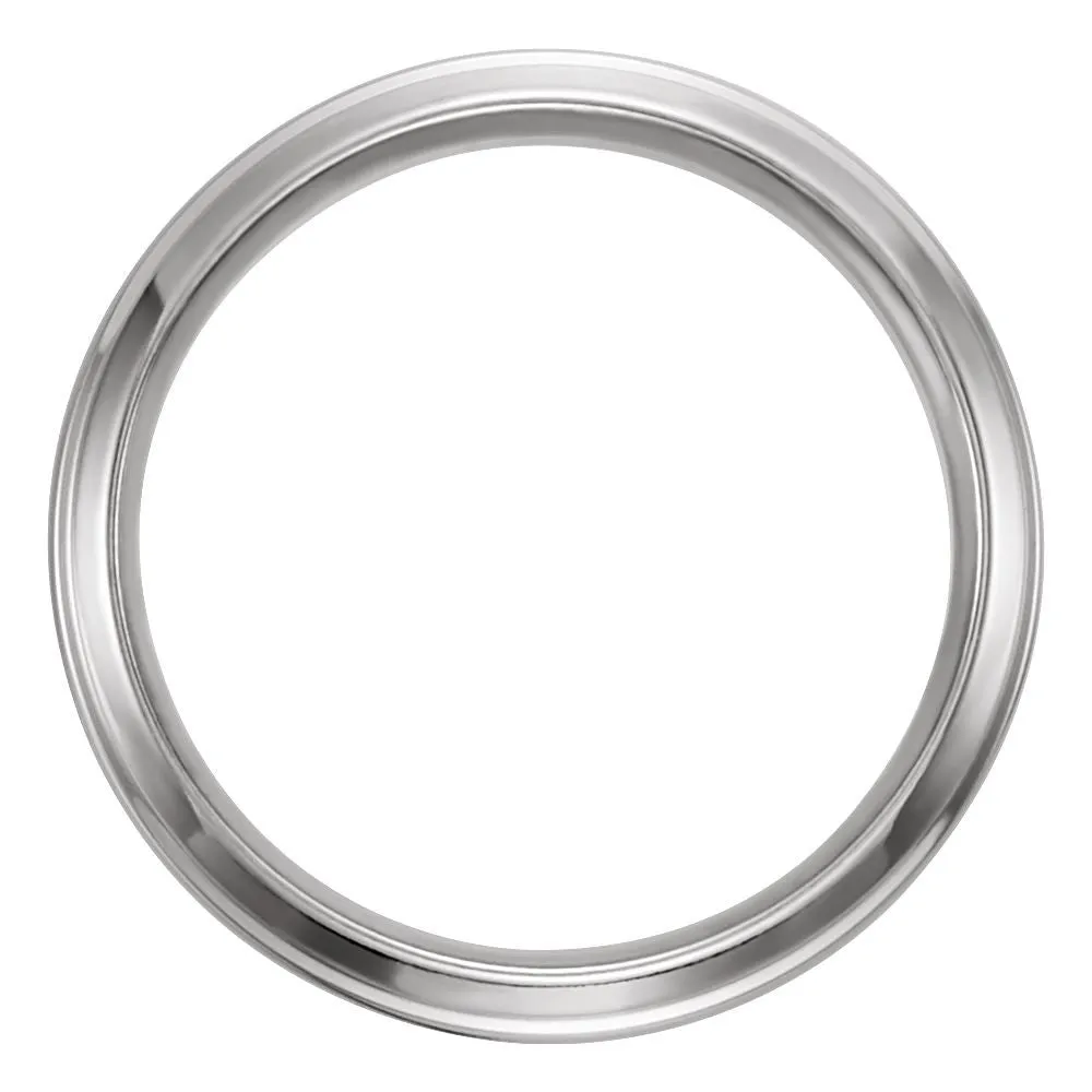 Platinum 6mm Grooved Band Size 11