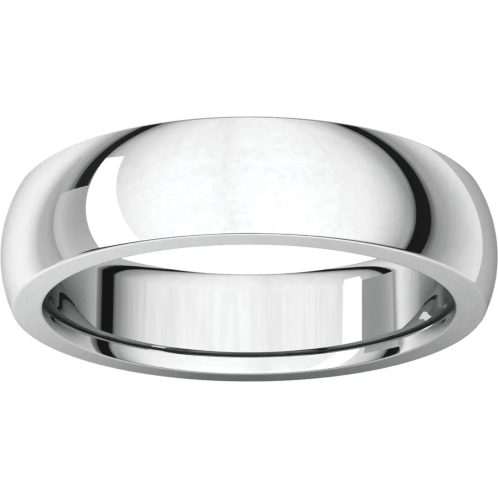 Platinum 6mm Heavy Comfort Fit Band, Size 9