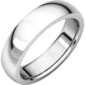 Platinum 6mm Heavy Comfort Fit Band, Size 9