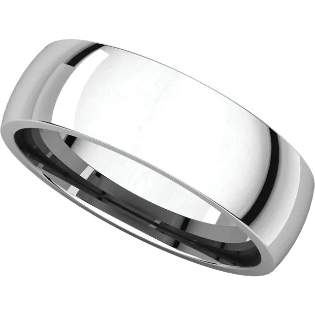 Platinum 6mm Light Comfort Fit Band, Size 11.5