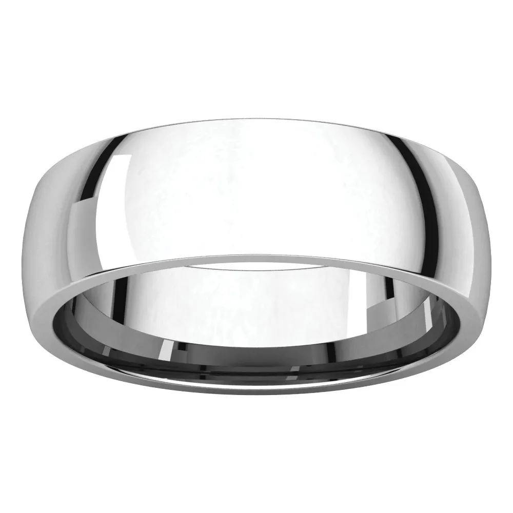 Platinum 6mm Light Comfort Fit Band, Size 11.5