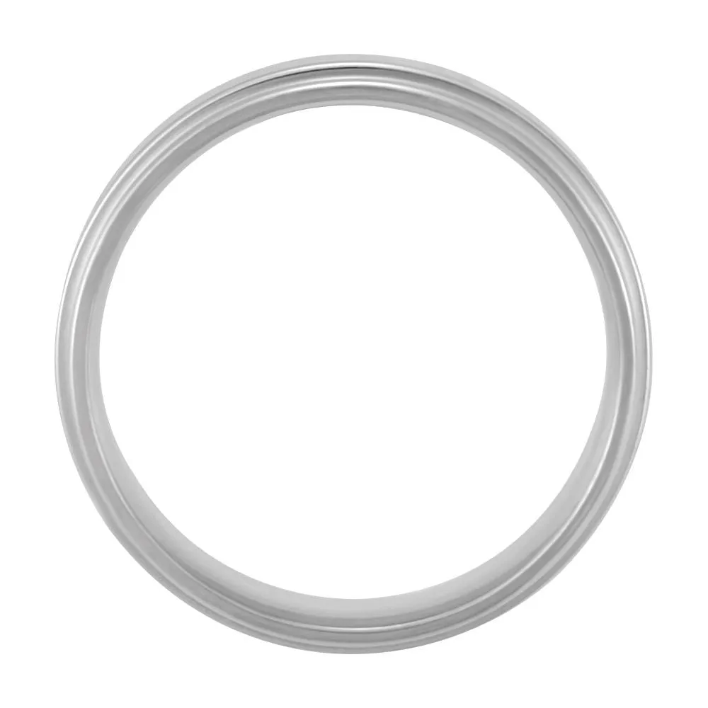 Platinum 7.5mm Flat Edge Comfort Fit Band Size 10