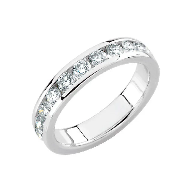 Platinum 7/8 CTW Diamond 7 Stone Anniversary Band, Size 6
