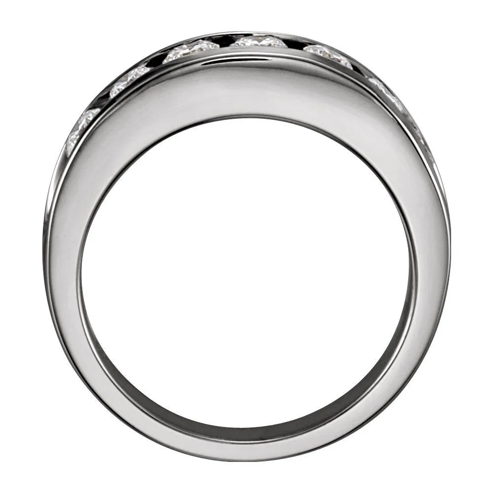 Platinum 7/8 CTW Diamond 7 Stone Anniversary Band, Size 6
