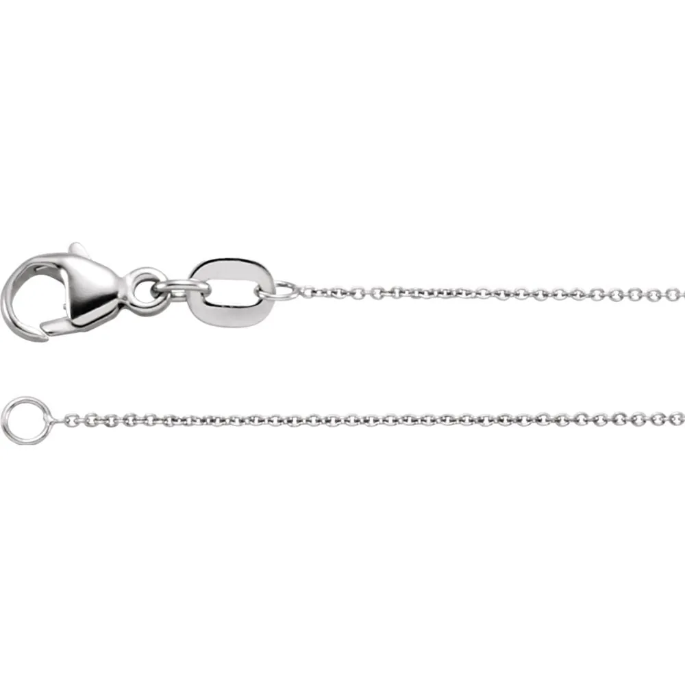 Platinum .7mm Cable 20" Chain
