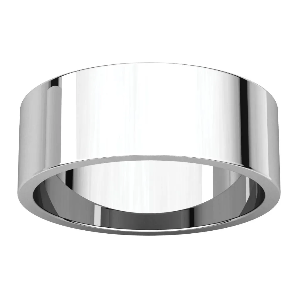 Platinum 7mm Flat Band, Size 9
