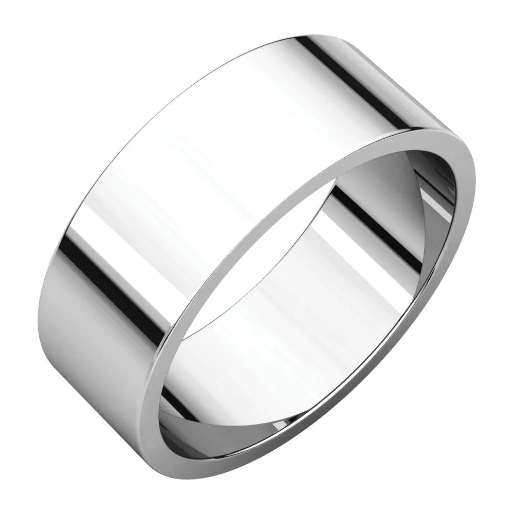 Platinum 7mm Flat Band, Size 9