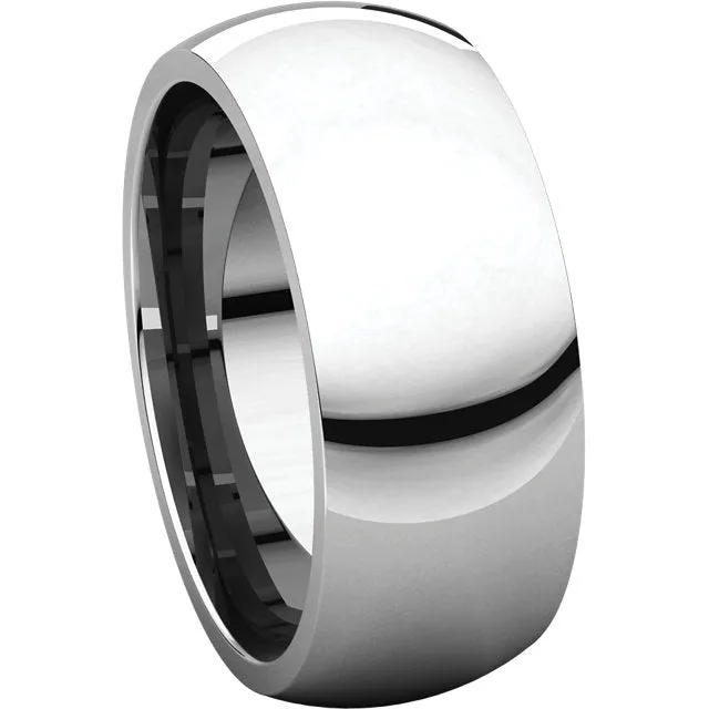 Platinum 8mm Comfort Fit Band, Size 11.5