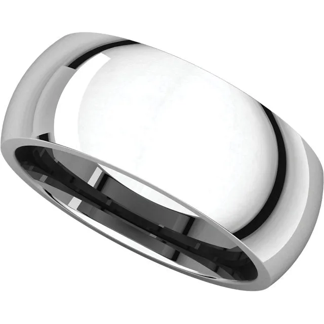 Platinum 8mm Comfort Fit Band, Size 11.5