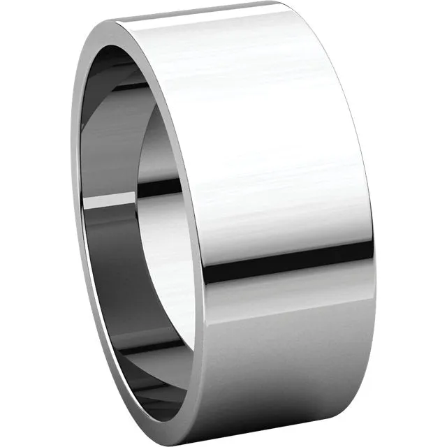 Platinum 8mm Flat Band, Size 7