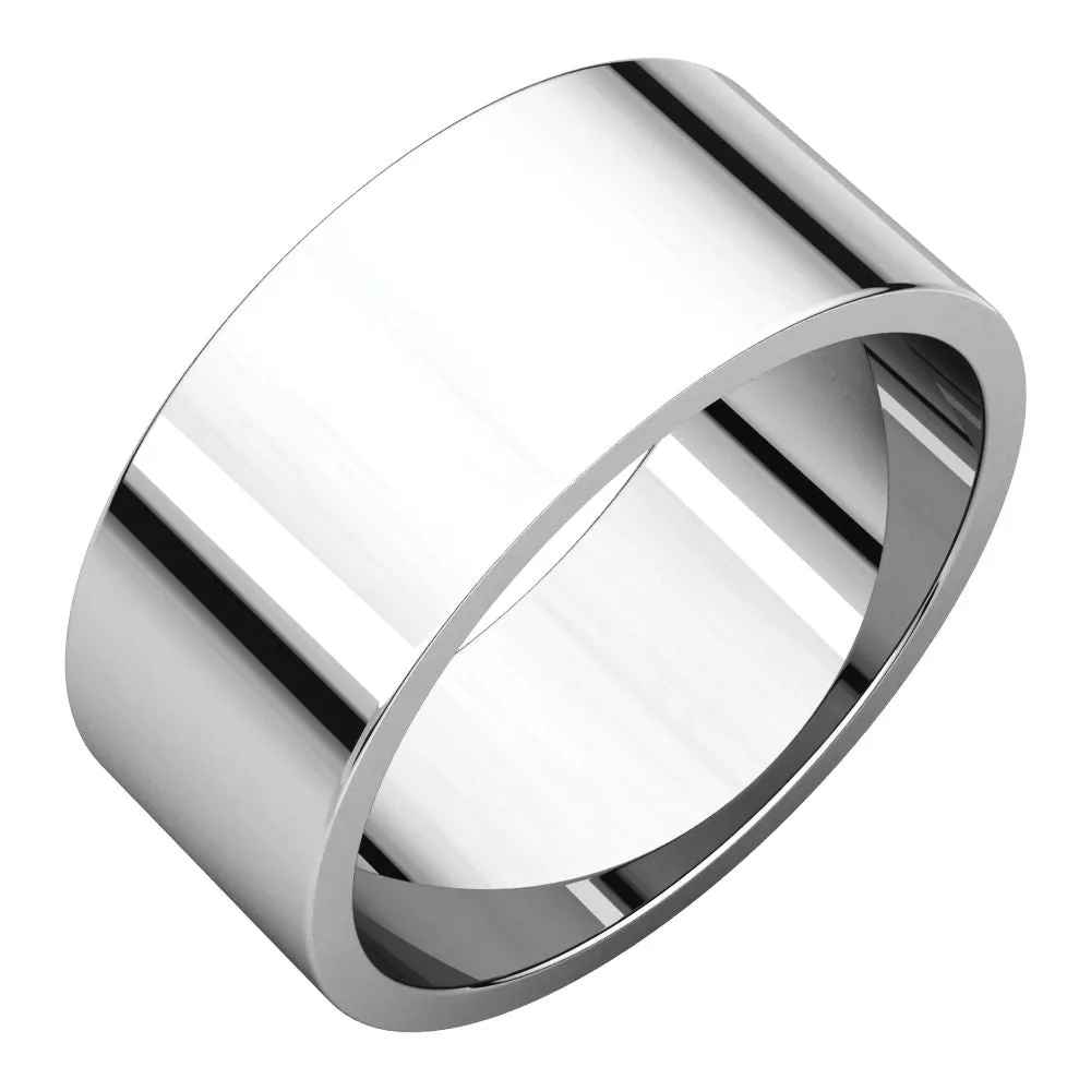 Platinum 8mm Flat Band, Size 7