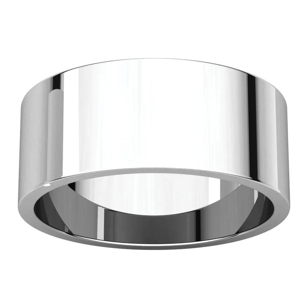 Platinum 8mm Flat Band, Size 7