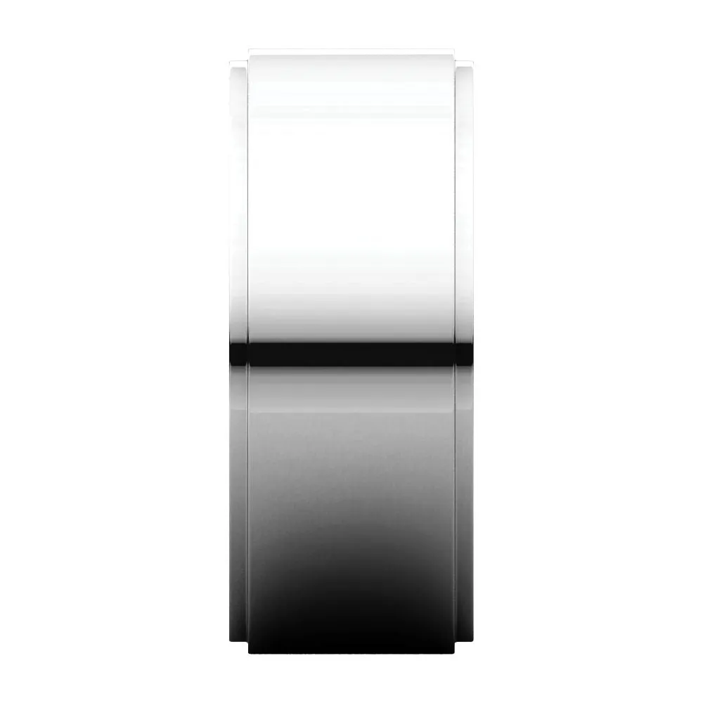 Platinum 8mm Flat Edge Band, Size 8