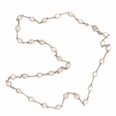 Platinum Diamond By The Yard Necklace