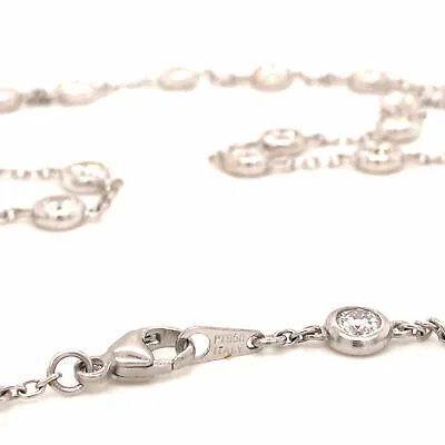 Platinum Diamond By The Yard Necklace