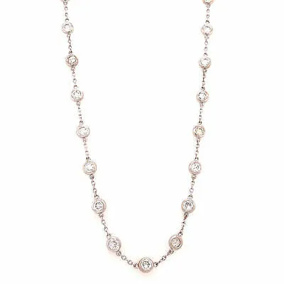 Platinum Diamond By The Yard Necklace