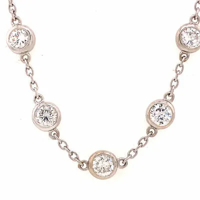 Platinum Diamond By The Yard Necklace