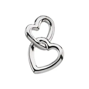 Platinum Double Heart Pendant