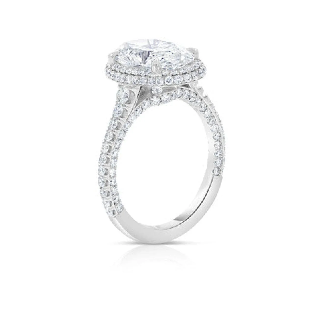 Platinum Oval Diamond Engagement Ring