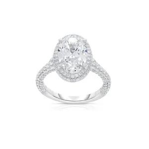 Platinum Oval Diamond Engagement Ring