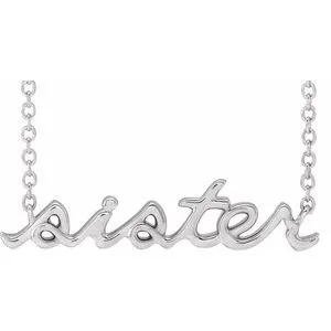 Platinum Sister 18" Necklace
