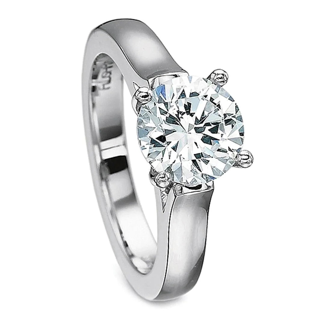 Precision Set Solitaire Flush Fit Diamond Engagement Ring