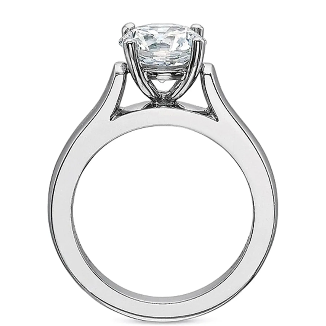 Precision Set Solitaire Flush Fit Diamond Engagement Ring