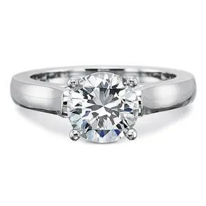 Precision Set Solitaire Flush Fit Diamond Engagement Ring