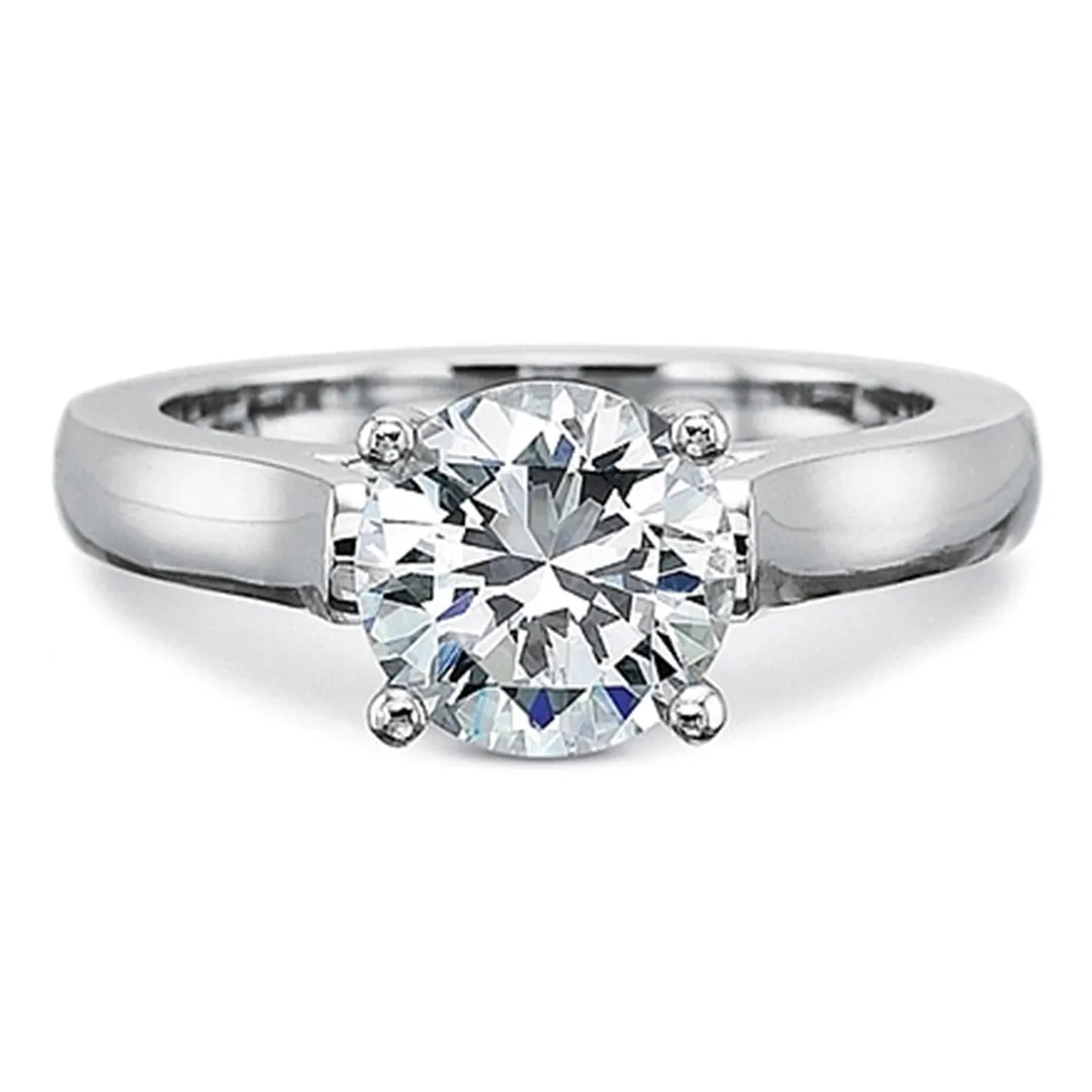 Precision Set Solitaire Flush Fit Diamond Engagement Ring