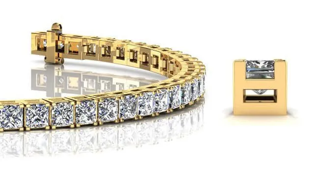 Princess Cut Dreams Lab-Grown Diamond Bracelet with 17.50 ct.(finished) 4.5mm