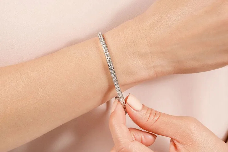 Princess Cut Dreams Lab-Grown Diamond Bracelet with 17.50 ct.(finished) 4.5mm