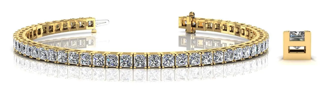 Princess Cut Dreams Lab-Grown Diamond Bracelet with 17.50 ct.(finished) 4.5mm