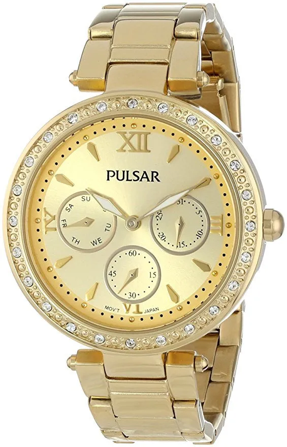 Pulsar Women's PP6106 Analog Display Japanese Quartz Gold Watch