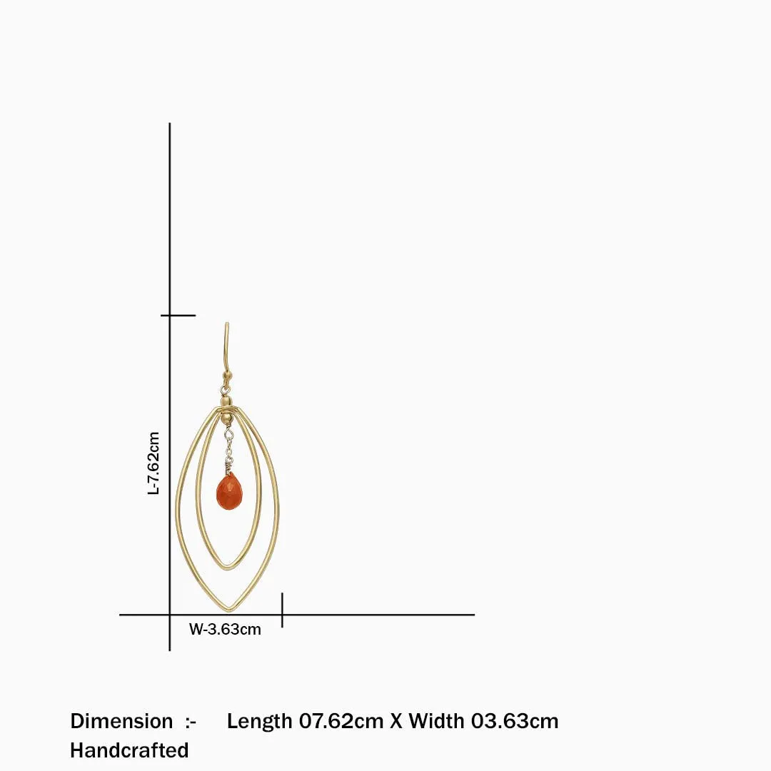 Pure Silver Earrings - Touch Of Beauty Carnalian