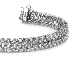 Quad Row Lab-Grown Diamond Bracelet with 6.03 ct.(finished) 1.75mm