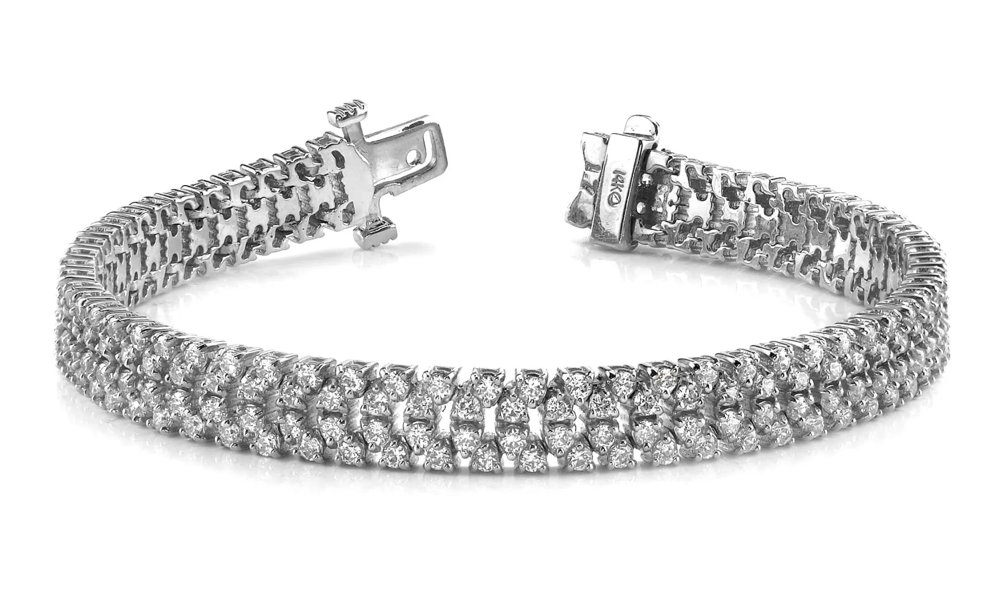 Quad Row Lab-Grown Diamond Bracelet with 6.03 ct.(finished) 1.75mm