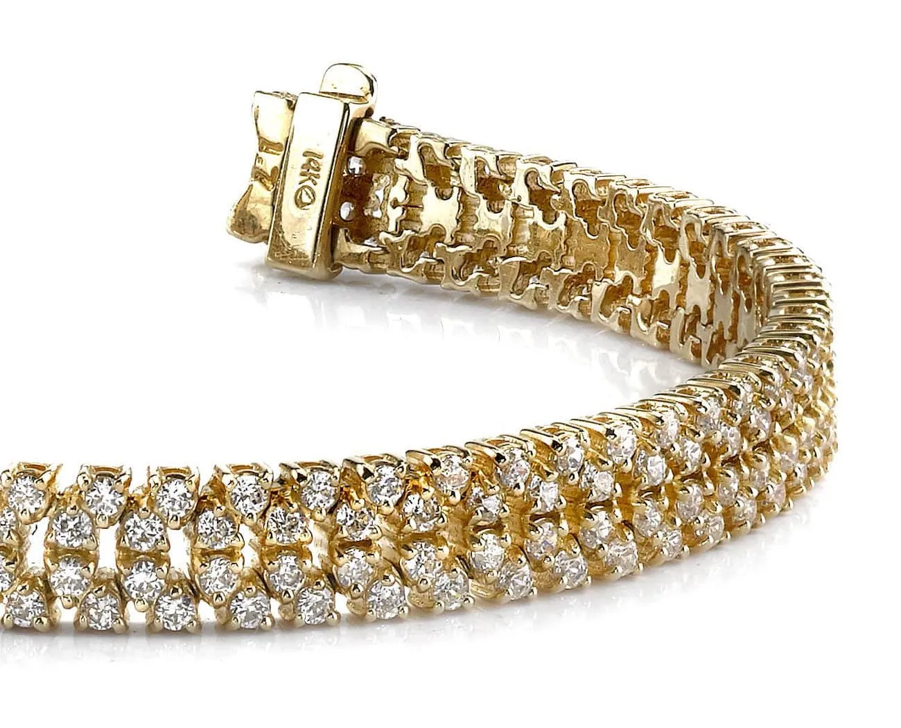 Quad Row Lab-Grown Diamond Bracelet with 6.03 ct.(finished) 1.75mm