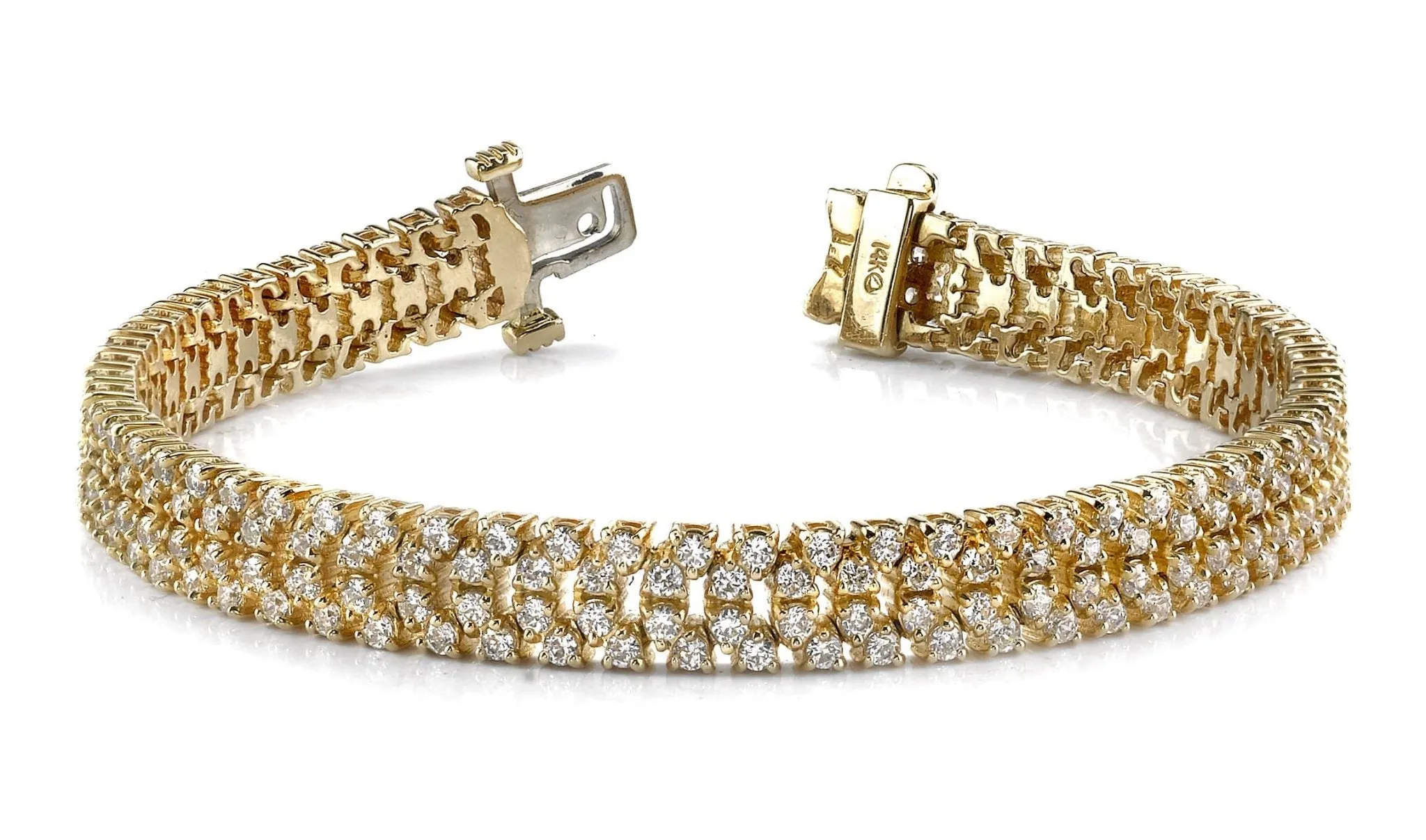Quad Row Lab-Grown Diamond Bracelet with 6.03 ct.(finished) 1.75mm