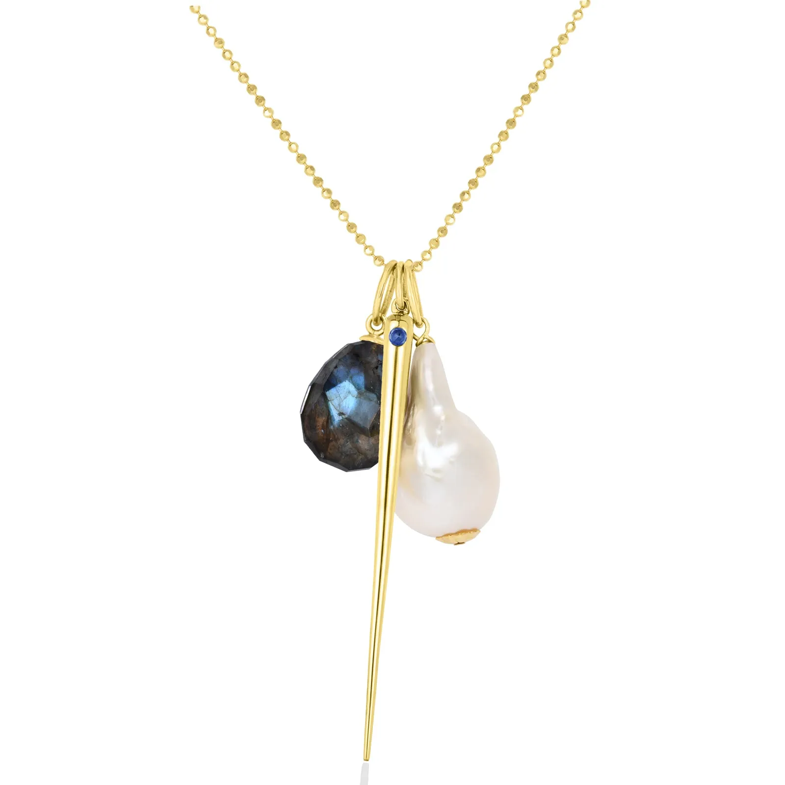 Quill Spike Charm with Birthstone