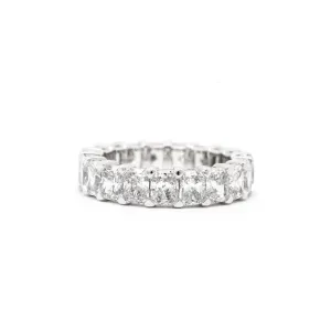 Radiant Cut Diamond Band in Platinum